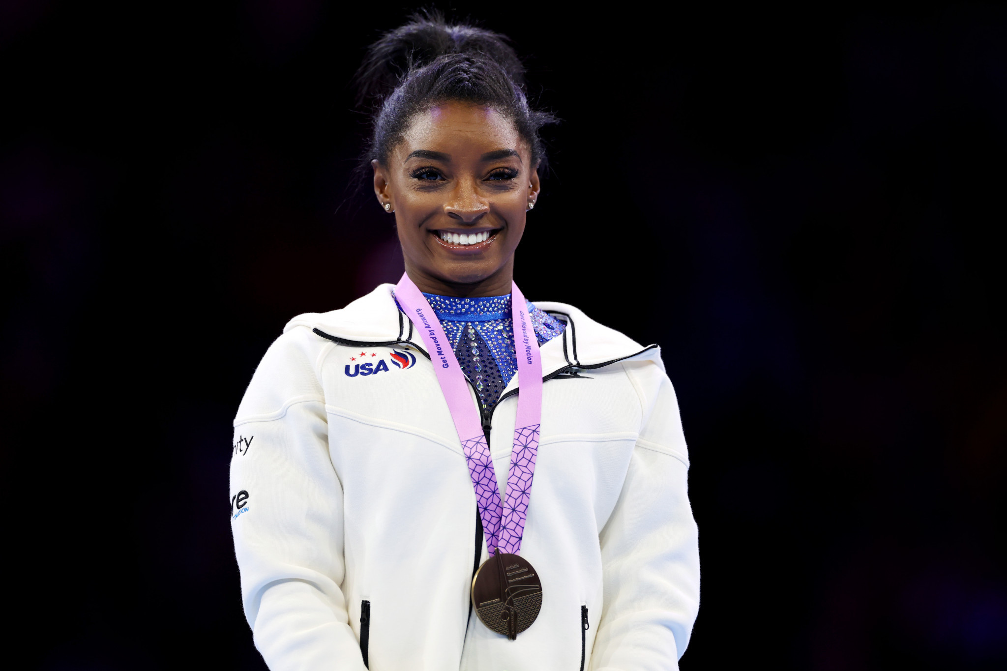 The US gymnast has made histrory after winning her second gold medal at the world Gymnastics Championships 