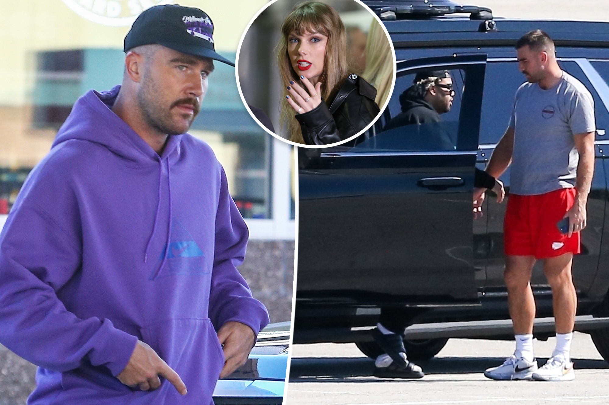Travis Kelce looks glum celebrating his birthday WITHOUT Taylor Swift after mom Donna 'shaded' the pop star.... but the Chiefs tight end perks up with a photo request from blonde admirer