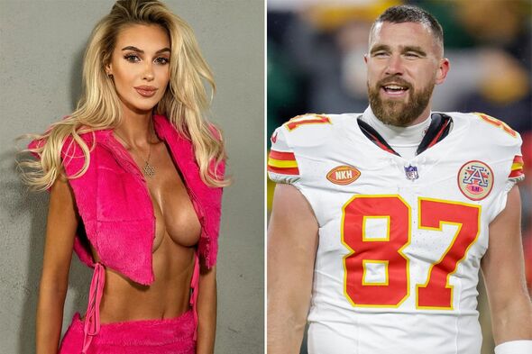 Hot cake Trav ' Travis Kelce gets attention from model Veronika Rajek , revealing her admiration and professing love " I will take care of you more than Taylor".
