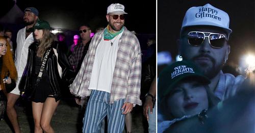 Fans SLAMMED Travis Kelce and Taylor Swift for their 'RIDICULOUS' choice of dressing as they were both seen looking loved-up they holds hands together after partying the night away at Coachella - 'Taylor and Travis both look ridiculous. She's trying to dress all edgy and Travis looks like a clown...'