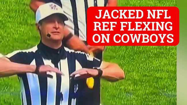 Dallas Cowboys' preseason defeat overshadowed by JACKED NFL referee with bigger arms than players: Land Clark has clearly been doing....see more