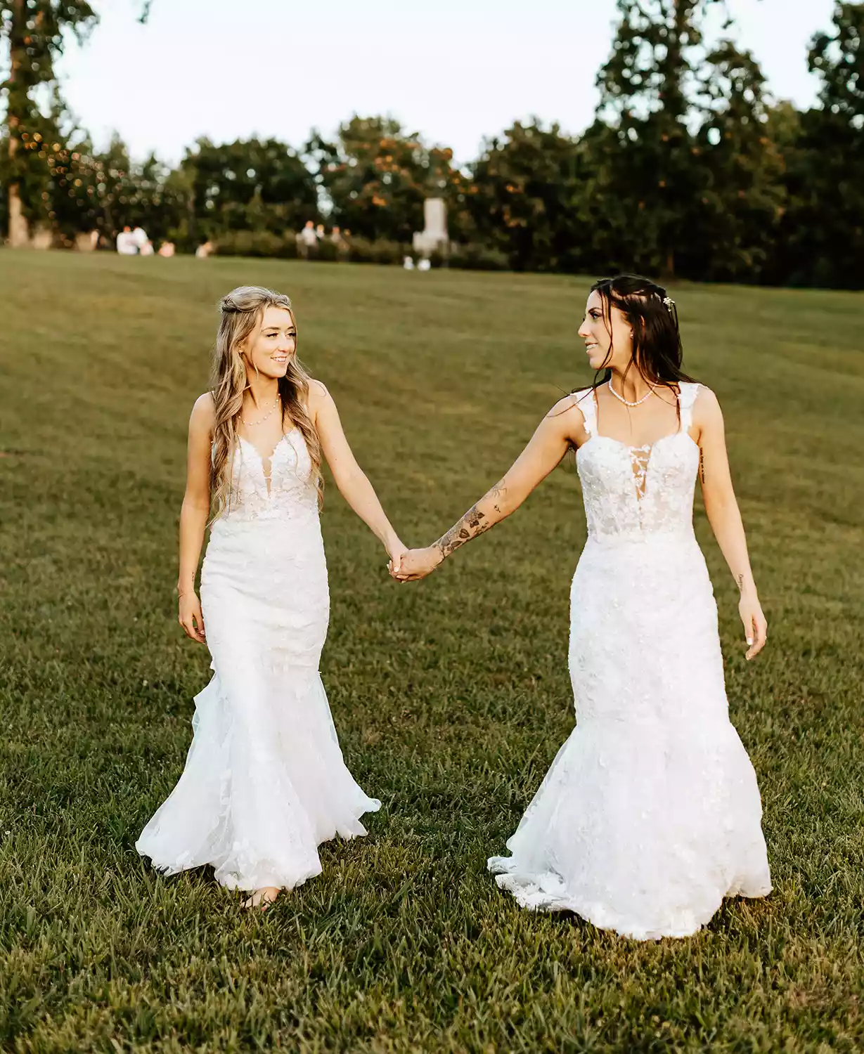 EXCLUSIVE: Two Brides Kept Their Wedding Dresses a Secret Until First Look, Then Discovered They Bought Same Gown