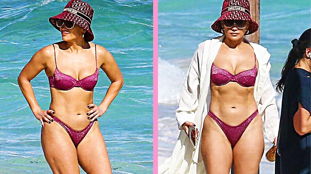 Jennifer Lopez gained instant fan approval as she showed off her sandy "beach bum" in a glitter bikini back in......full details