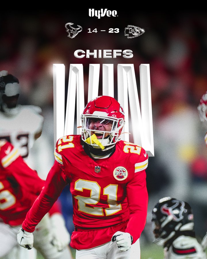 Breaking: Chiefs win!!! Kansas City will host the AFC Championship with the opponent yet to be decided.