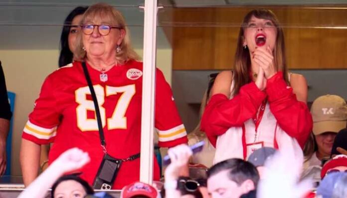 Swift one on one discussion with Travis Kelce Mom Donna - I Truly love him But rather got in a pickle”