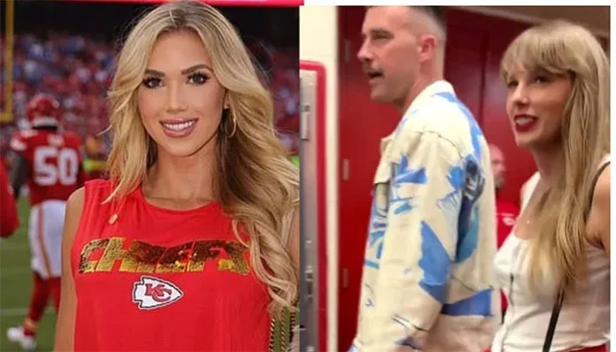 Gracie Hunt Express gratitude to Taylor Swift after revealing a kind gesture towards her and her daughter who will soon be Taylor's step daughter The Real Kansas City Chiefs Fans Facebook account shared an image of Kelce standing next to a Hunt smiling, and although his arm was around her back, his hand hovered just off her shoulder—with little to no contact from the star. The photo was captioned: “Travis Kelce using a very smart tactic on Gracie Hunt,” followed by a tears of laughter emoji. Hunt, the daughter of Clark Hunt, the co-owner, chairman and CEO of the Chiefs, didn’t seem to mind as she smiled and wrapped her arm around Kelce. Fans have commented on the Facebook post, highlighting his smooth moves to avoid headlines.