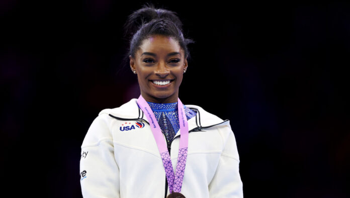 The US gymnast has made histrory after winning her second gold medal at the world Gymnastics Championships