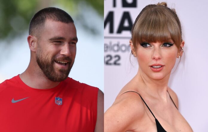 Exclusive : photos show Travis Kelce arriving at the team hotel Sunday night where he took an emotional call from Taylor Swift