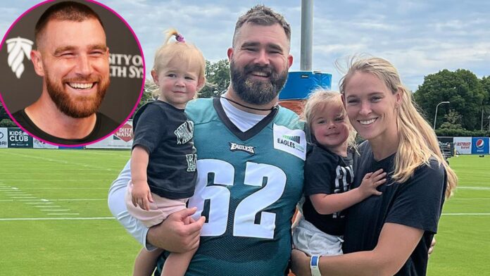 Football player Jason Kelce reveals when his wife, Kylie Kelce, and their three daughters can root for his brother Travis Kelce's NFL team