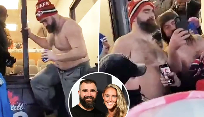 Kylie Kelce opens up about husband Jason Kelce's viral shirtless moment at Chiefs-Bills game