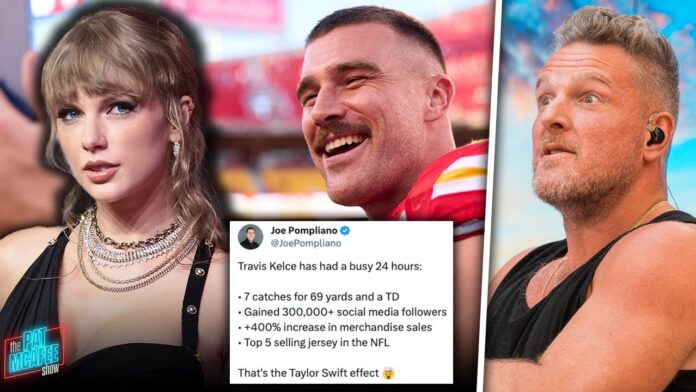 SECRET PLAN Pat McAfee viewers think Aaron Rodgers is trying to steal Taylor Swift off NFL rival Travis Kelce after on air remark