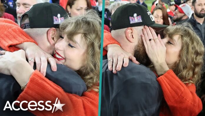 Taylor Swift KISSES Travis Kelce On Field After Chiefs Advance To Super Bowl and she is currently at Travis $6m Home