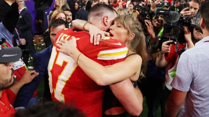 watch : What Travis Kelce said to Taylor Swift after winning the Super Bowl finally revealed in new footage