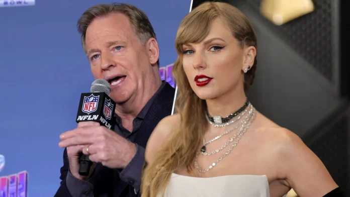 NFL commissioner Roger Goodell welcomes the 'Taylor Swift effect' such has been its impact in appealing to younger female audiences