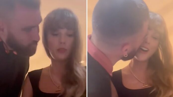 Watch Travis Kelce Interrupt Taylor Swift's Cooking Video With a Huge Kiss