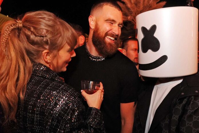 WATCH Taylor Swift Caught Reveals What She Takes To Bed with Travis Kelce During Outing ' A wine bottle, Tissue Paper and 3rd one got fans thinking