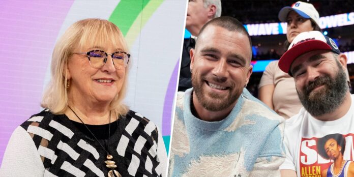 Travis & Jason Kelce Cornered Into Giving Mother's Day Gift to Celebrity Mom Donna Kelce