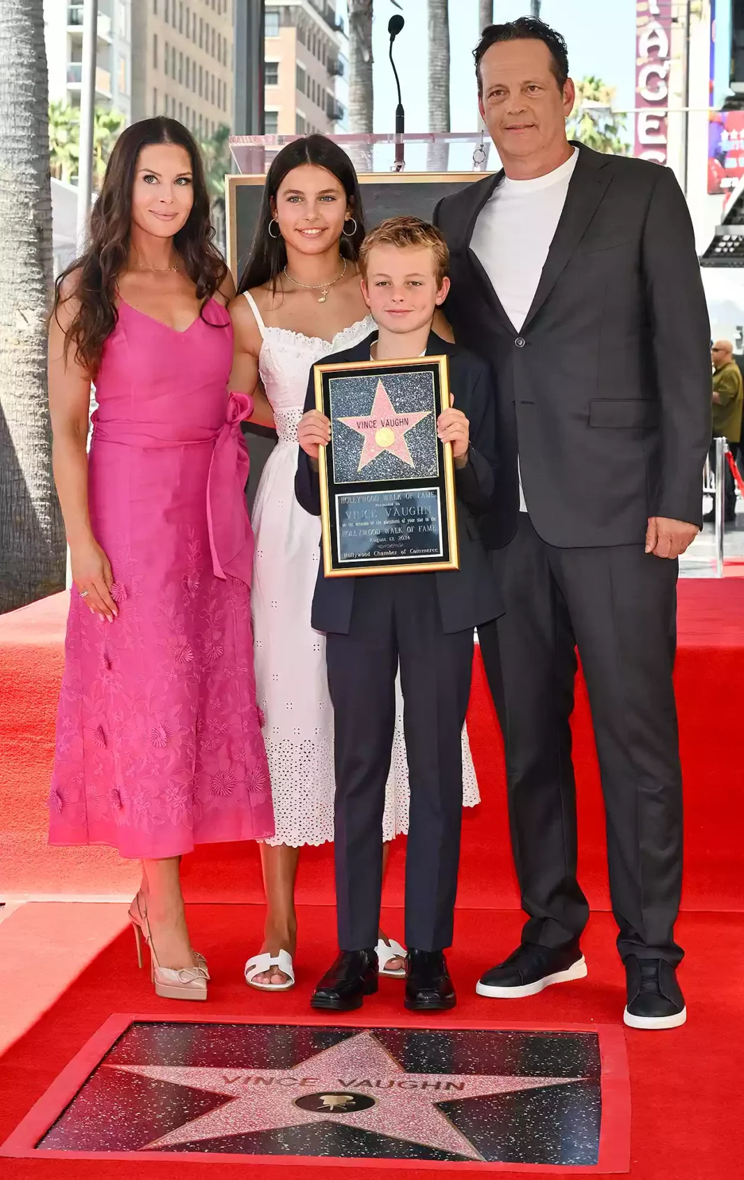 Vince Vaughn's 2 Kids Make Rare Appearance as They Support Their Dad at Hollywood Walk of Fame Ceremony