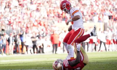 BREAKING: Patrick Mahomes Banned for The Season for cleaning out 49ers defender with BRUTAL bodycheck as he scores rushing touchdown