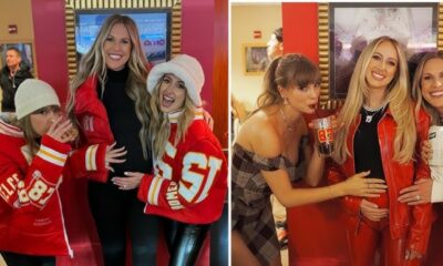 Taylor Swift Re-Creates Game-Day Photo With Pregnant Brittany Mahomes: ‘Same Girls, New Bump’: The pop star also repped boyfriend Travis Kelce's jersey number on her cup.