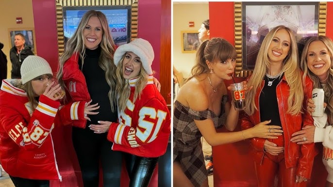 Taylor Swift Re-Creates Game-Day Photo With Pregnant Brittany Mahomes: ‘Same Girls, New Bump’: The pop star also repped boyfriend Travis Kelce's jersey number on her cup.