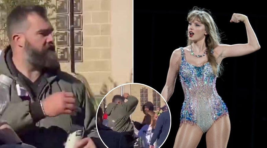 Taylor Swift’s reaction REVEALED! – After Jason Kelce smashes fan’s phone to the floor in response to vile jibe “Trash takes itself out but sometimes, you gotta take out the trash…” See more