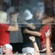 Taylor Swift Arrives Late to Browns vs. Chiefs Game—but little did she know that her boyfriend, NFL star Travis Kelce, had a life-changing plan waiting for her. After leading the Chiefs to a thrilling victory, Kelce stunned everyone by proposing to Swift in front of her parents and thousands of cheering fans. Swift was visibly emotional as she stepped forward, nodding before saying, “Yes!” Her parents, Scott and Andrea Swift, watched proudly from the sidelines, joining in the celebration as the crowd erupted into cheers and applause.