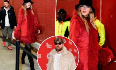 Breaking: Fans are in Awe 🥰 as Taylor Swift arrives at Chiefs vs. Texans game matching with Travis Kelce in festive fur coat while rocking one of the gift Travis Kelce gave her on her 35th birthday