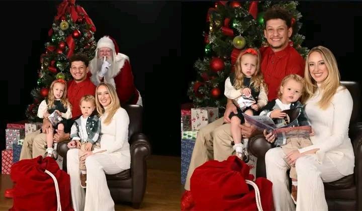 THE MAHOMES CHRISTMAS: Patrick Mahomes, Pregnant Brittany Mahomes and Kids Share Heartwarming Christmas Photo, Spreading Holiday Cheer Across Social Media