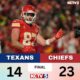 Breaking: Chiefs win!!! Kansas City will host the AFC Championship with the opponent yet to be decided.