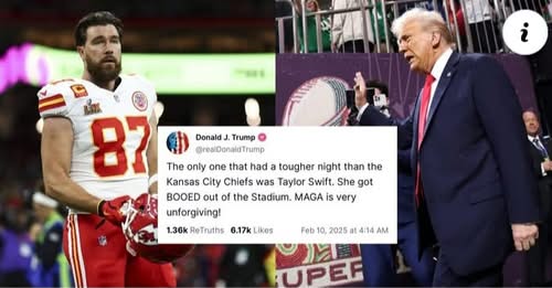 Breaking: Travis Kelce is reportedly displeased with Donald Trump For What He Said About Taylor Swift After Super Bowl LIX...see more