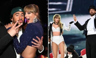 BREAKING: Bad Bunny brings out Taylor Swift and Travis Kelce out as a guests during his performance at the Super Bowl.
