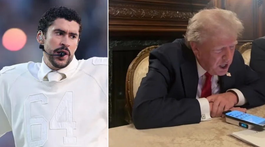 BREAKING: Donald Trump has reportedly been blowing up ICE hotlines all morning from the Department of Homeland Security, threatening and begging them to raid Bad Bunny's hotel the morning after his record-breaking Super Bowl halftime