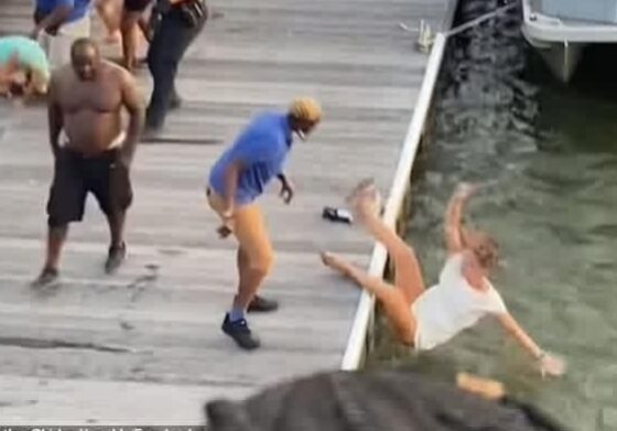 Taylor Swift Falls While Chasing Travis Kelce on a Boat During Rare Vacation - The Video Is Going Viral