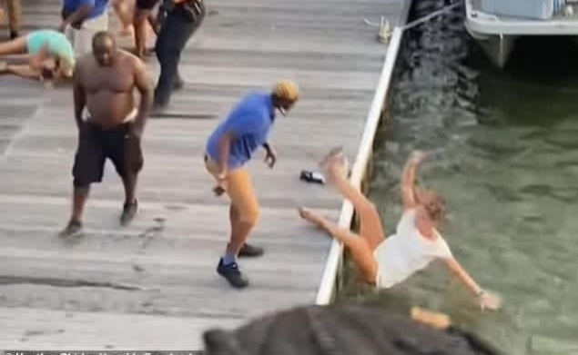 Taylor Swift Falls While Chasing Travis Kelce on a Boat During Rare Vacation - The Video Is Going Viral