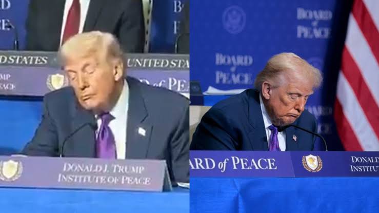BREAKING: Donald Trump fell asleep at his "Board of Peace" meeting, and farted so many times