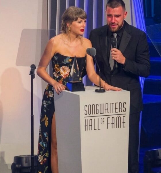 Taylor Swift Invites Fiancé Travis Kelce to the Stage During Her Songwriters Hall of Fame Induction Speech in NYC – But She Didn’t Know an Emotional Travis Would Shockingly Confirm What Millions of Fans Have Been Saying All Along… See the FULL Speech Breaking the Internet: “Taylor and I Are…”