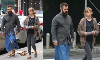 Taylor Swift and Brother-in-Law Jason Kelce Spotted on a Morning Walk in Kansas City Without Travis Kelce Days After Her Academy Museum Gala Performance, but Fans Are Questioning Where He Got the Confidence to Step Out in That Outfit, While the Bigger Shock Is What They Noticed About Taylor