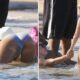 Kylie Jenner, 29, was photographed with a foreign man, 54, on the beach
