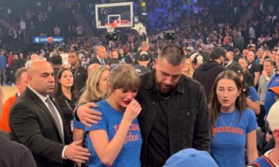 Travis Kelce Comforts Crying Wife Taylor Swift After Fans Boo Her and Shout “We Don’t Want You Here Again” as They Leave the Arena Following the Knicks’ 100–106 Loss to the 76ers