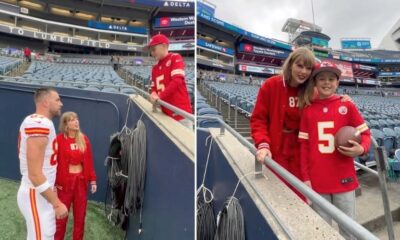 Taylor Swift and Husband Travis Kelce Make a Young Chiefs Fan Very Happy in a Heartwarming Moment in Seattle Ahead of the Chiefs vs. Seahawks Kickoff