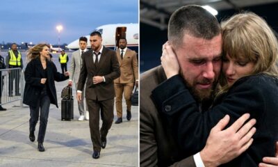Taylor Swift Breaks Airport Protocol Again by Rushing to Hug Husband Travis Kelce as He Arrives With His Chiefs Teammates at Kansas City Airport Following Their Devastating 20-3 Loss to the Seahawks, but Fans Never Expected What Happened Next as Travis Breaks Down in Tears in Taylor’s Arms, Heartbroken That He Couldn’t Bring Home the Win, Leaving Fans Asking, “How Can a Grown Man Cry Like This?” See the Never-Before-Seen Clip